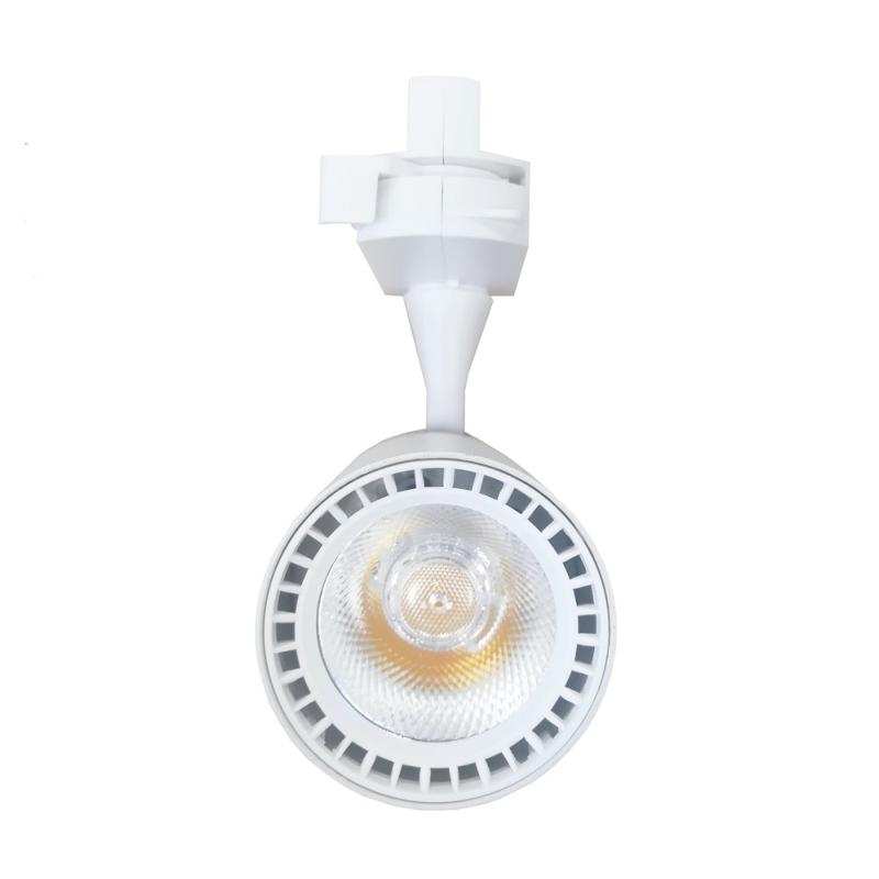 Spot LED sur Rail 12W 38° Monophasé BLANC IP44
