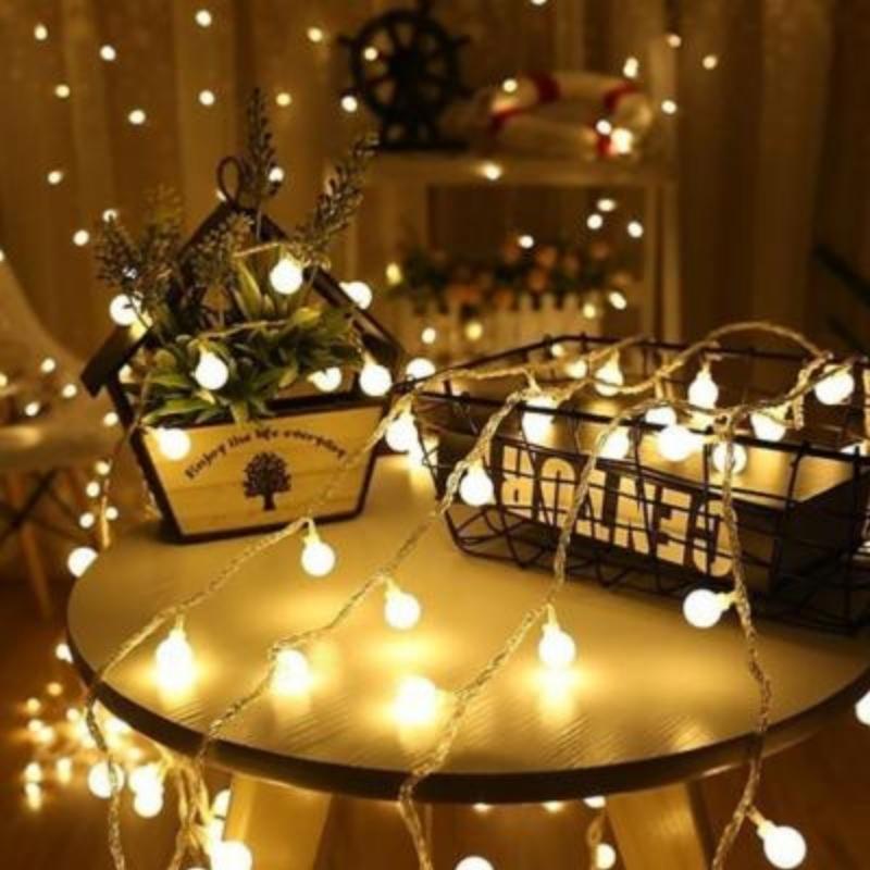 Guirlandes lumineuses étoiles,guirlandes lumineuses à piles 20 pieds 40 LED,2  modes d'éclairage,décoratives