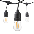Guirlande Guinguette LED 15M IP65 pour 15 Ampoules E27 Suspendues (non fournies)