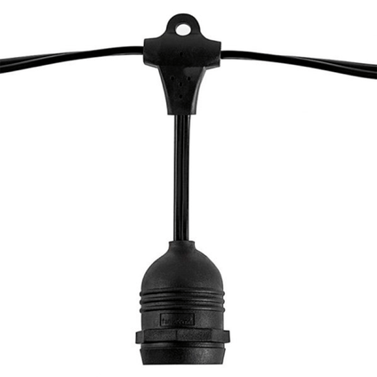 Guirlande Guinguette LED 15M IP65 pour 15 Ampoules E27 Suspendues (non fournies) - Silamp France