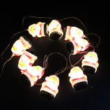 Guirlande LED à Pile Père Noël 1M80 IP20 10 LED - Blanc Chaud
