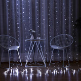 Guirlande Rideau stalactite 180LED IP44 3M avec timer - Blanc Froid