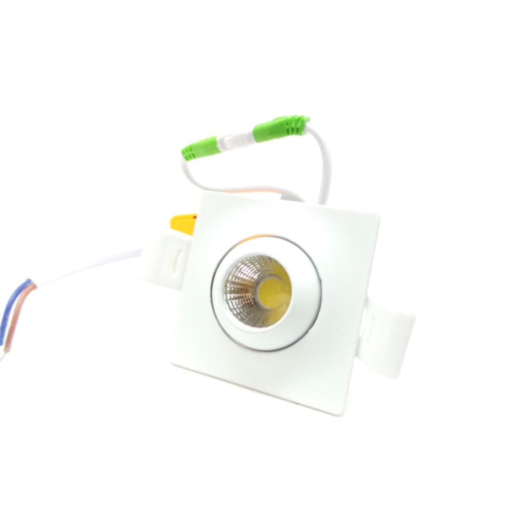 Mini Spot LED Encastrable Orientable 3W COB 45° Carré