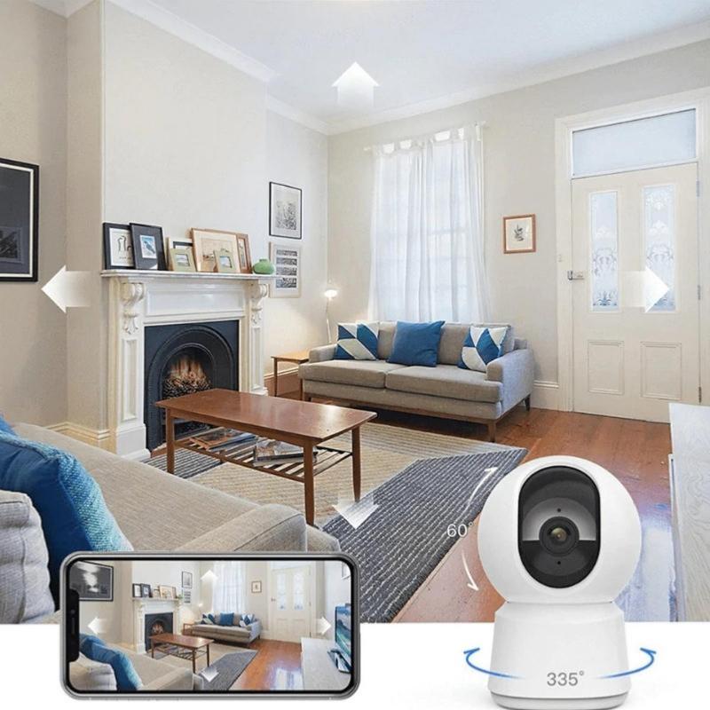 Caméra de Surveillance Intérieure Connectée WiFi Ronde 360° 1080p