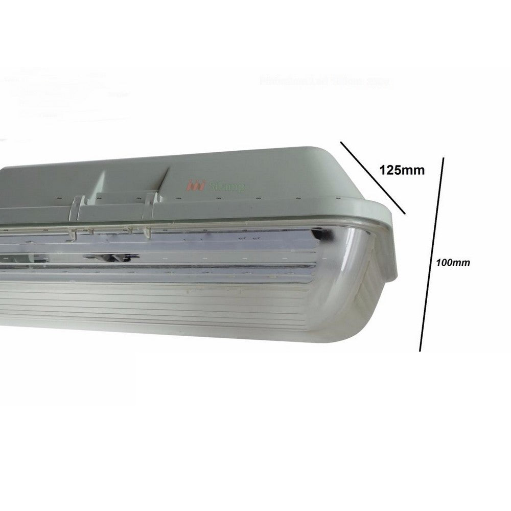 Kit de Réglette LED étanche Double pour Tubes T8 150cm IP65 (2 Tubes Néon LED 150cm T8 50W inclus) - Silamp France