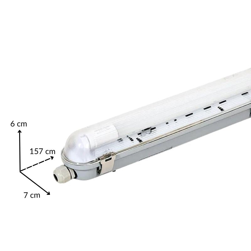 Kit de Réglette LED IP65 + Tube Néon LED 150cm T8 22W (Pack de 6) - Silamp France