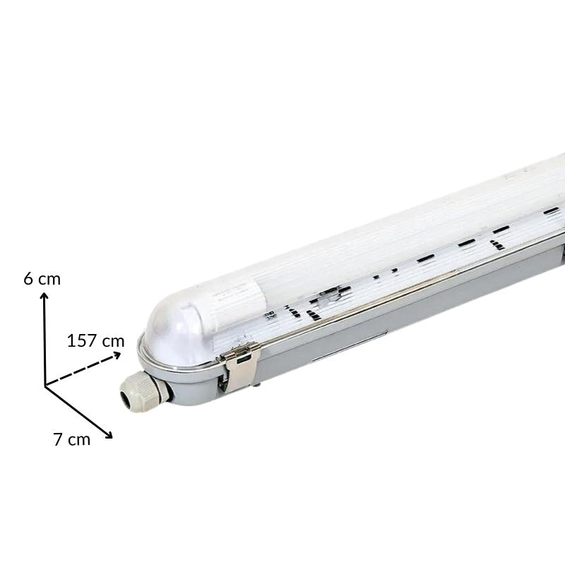 Kit de Réglette LED IP65 + Tube Néon LED 150cm T8 22W - Silamp France