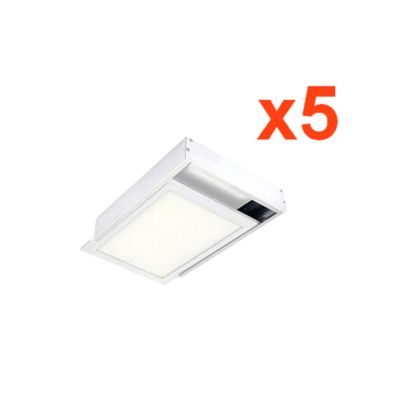 Kit Saillie BLANC pour Panneau LED 60x30 Slim (Pack de 5) - Silamp France