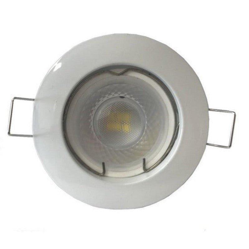 Kit Spot LED GU10 encastrable Rond Blanc avec une ampoule 8W - Silamp France