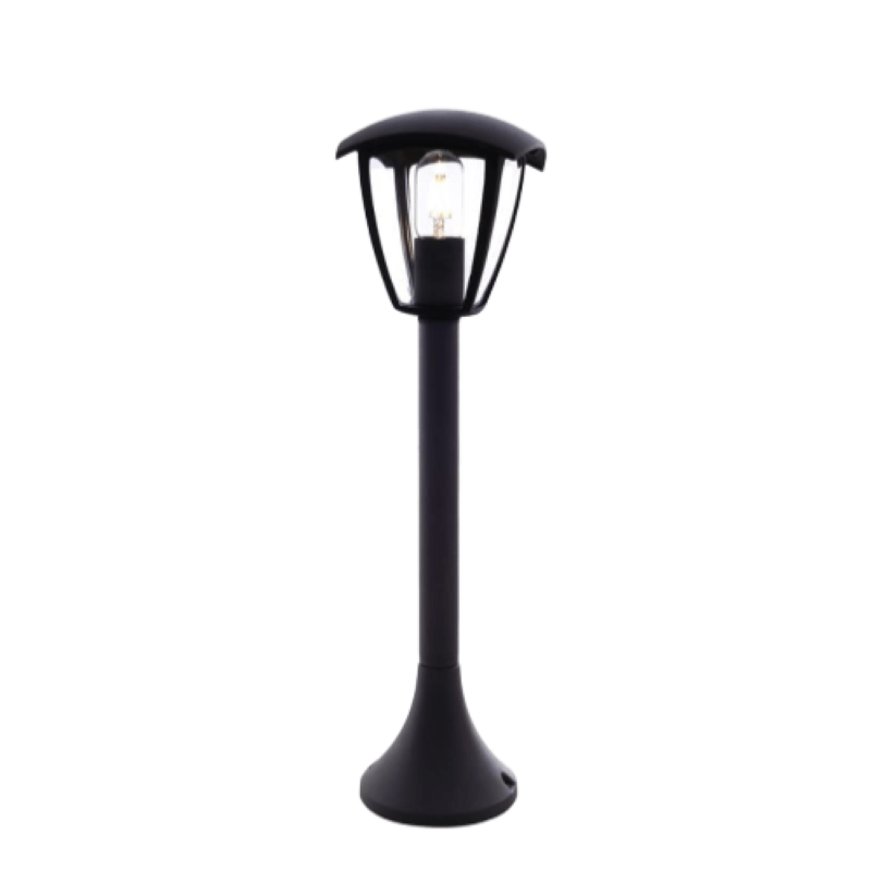Lanterne Extérieure Noire mate 60cm pour Ampoule E27 - Silamp France
