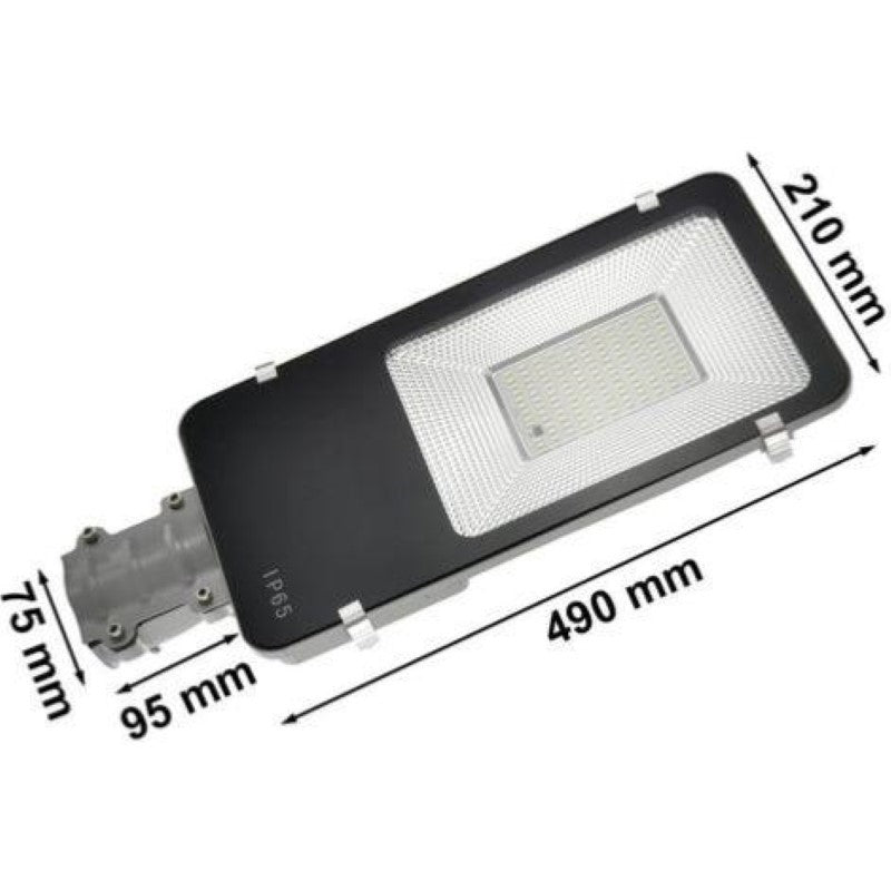 Luminaire Extérieur LED Solaire 50W Dimmable avec Détecteur (Panneau Solaire + Télécommande Inclus) - Silamp France