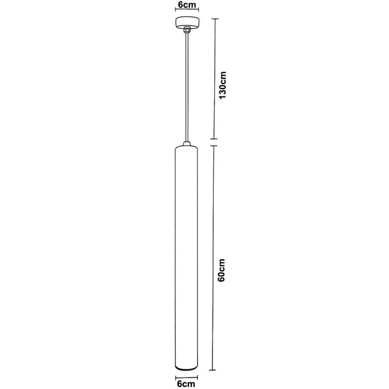 Luminaire Suspendu GU10 IP20 60cm Blanc - Silamp France