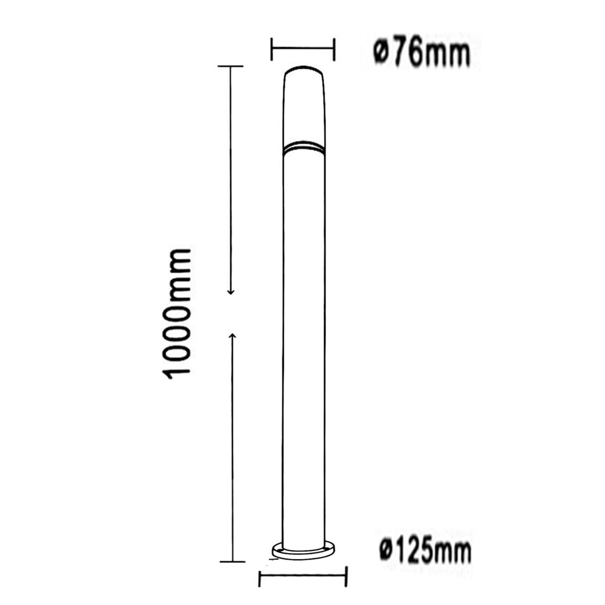 Borne Extérieure LED 1m IP65 220V pour Ampoule E27