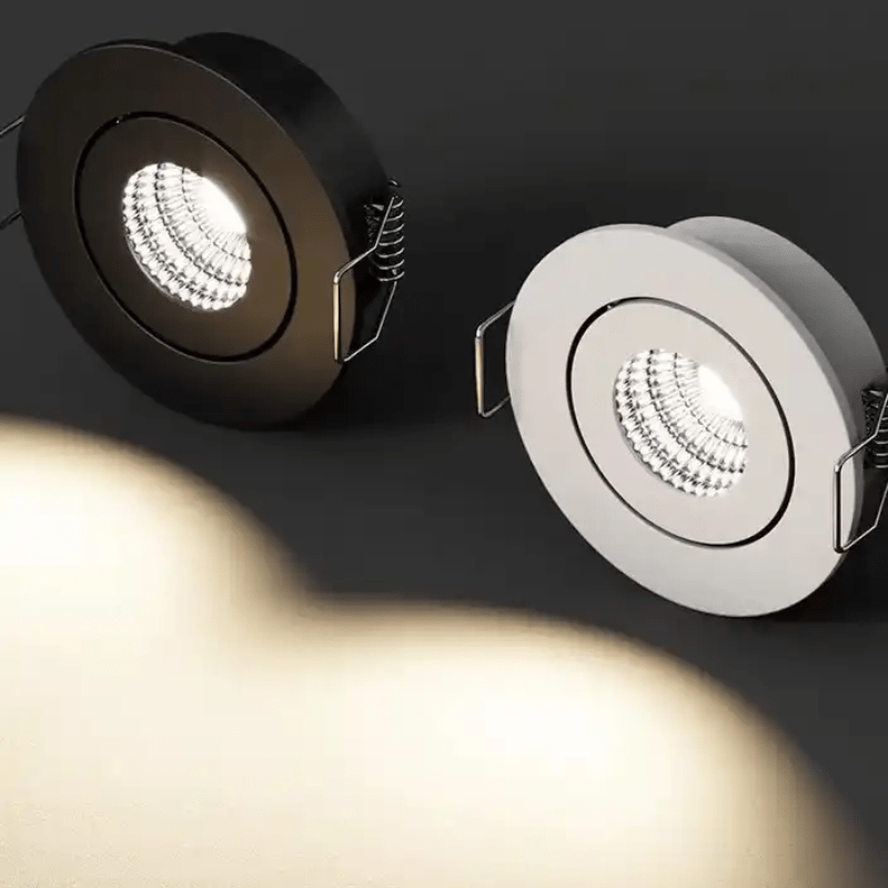 Mini Spot LED Encastrable 1.5W Noir ø52mm - Silamp France