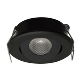 Mini Spot LED Encastrable 1.5W Noir ø52mm