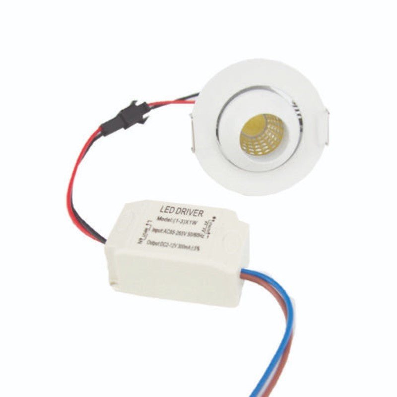 Mini Spot LED Encastrable Orientable 3W COB 45° Rond - Silamp France