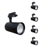 Spot LED sur Rail 30W 80° Compact Monophasé NOIR (Pack de 5)