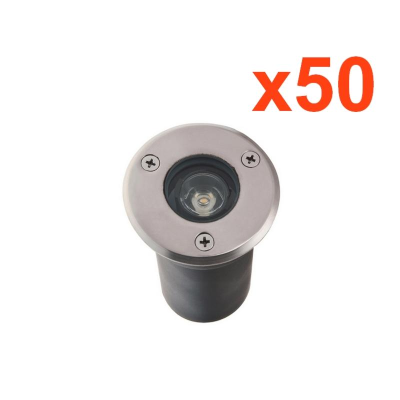 Spot Extérieur Encastrable LED IP65 220V Sol 3W 45° (Pack de 50)