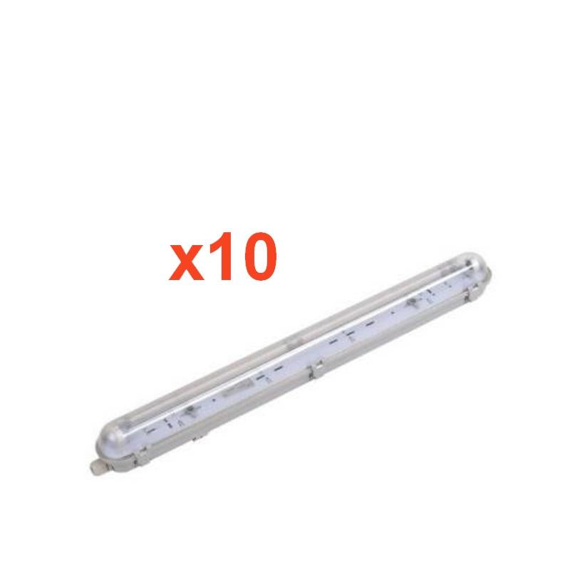 Réglette étanche pour Tube LED T8 150cm IP65 (Boitier vide) (Pack de 10)