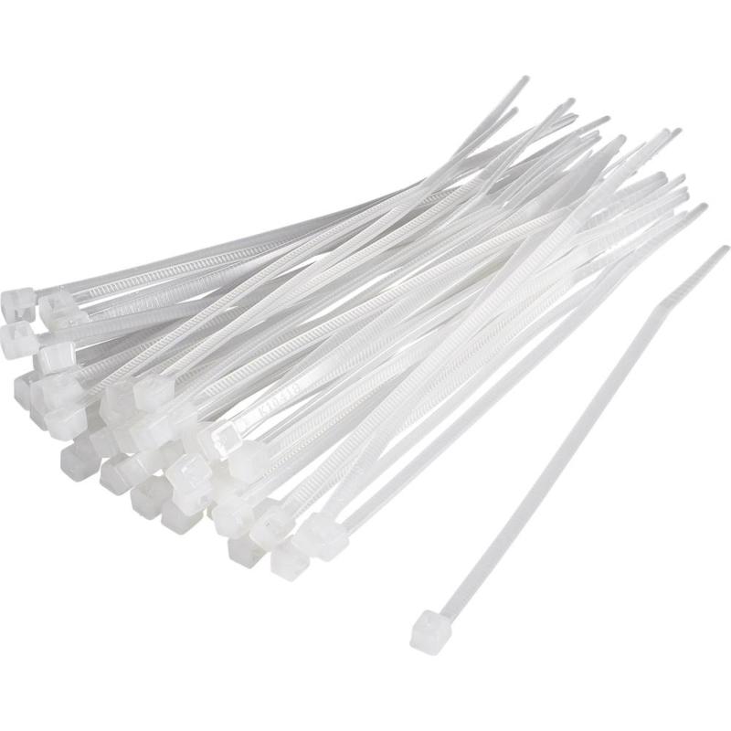 Serre-câbles 100 x 3,5mm Blanc (Pack de 100)