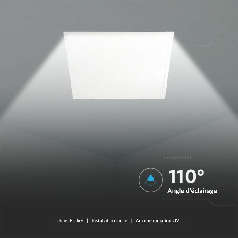 Panneau LED 60x60 36W 120lm/W BLANC (Pack de 8) Garantie 5 Ans - No Flicker - Silamp France
