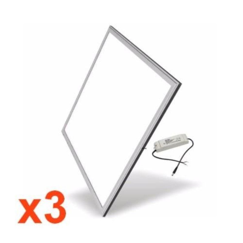 Panneau LED 60x60 Slim 48W ALUMINIUM (Pack de 3) - Silamp France