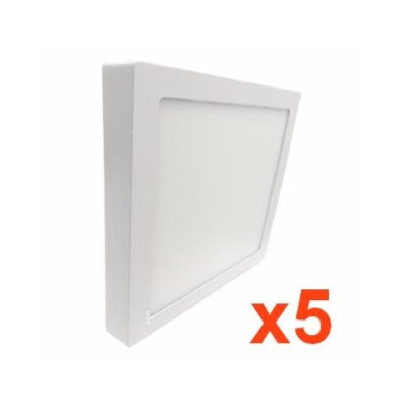 Plafonnier LED 24W 220V Carré (Pack de 5) - Silamp France