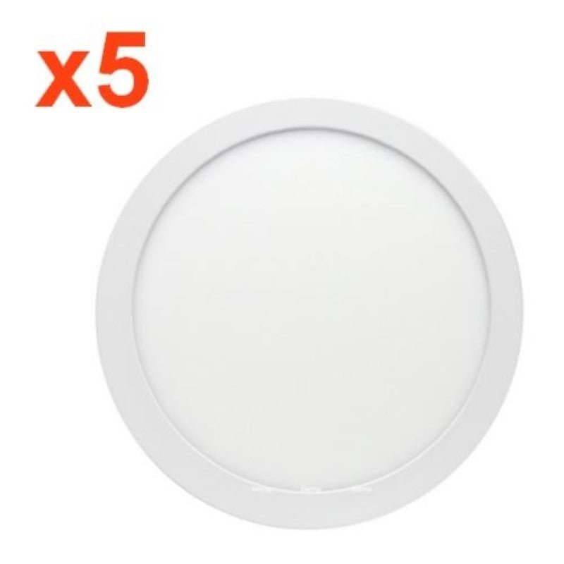 Plafonnier LED Rond 24W 220V (Pack de 5) - Silamp France