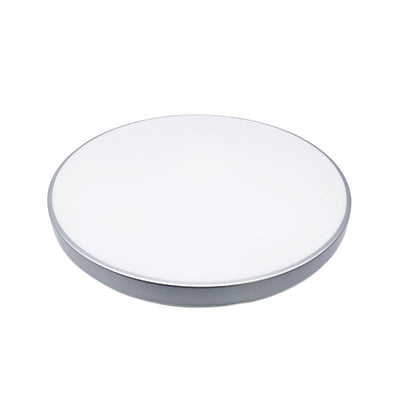 Plafonnier LED Rond 40W 220V Contour Argenté