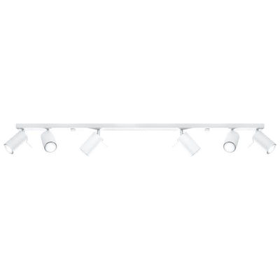 Plafonnier Spot Orientable Blanc pour 6 Ampoules GU10
