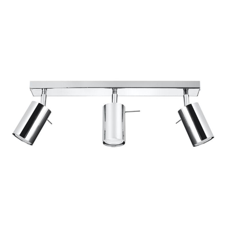 Plafonnier 3 Spots Métal Et Bois - Occasion (Sans Marque)