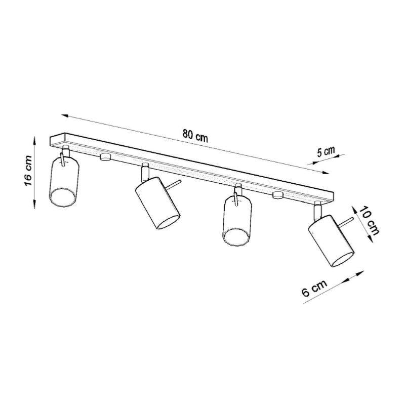 Plafonnier Spot Orientable Inox pour 4 Ampoules GU10 - Silamp France