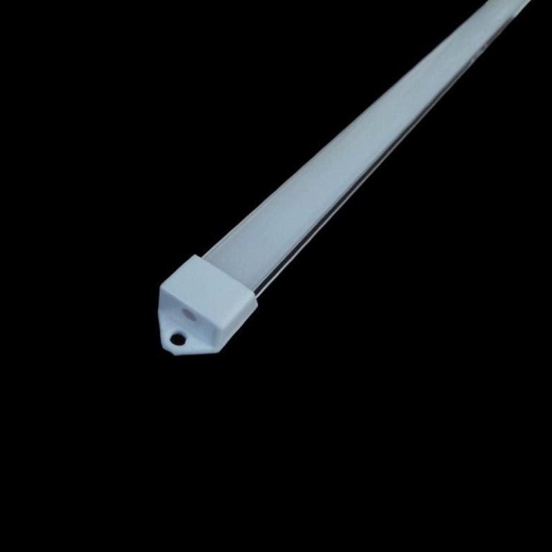 Profilé Aluminium 2m pour Ruban LED Couvercle Blanc Opaque - Silamp France