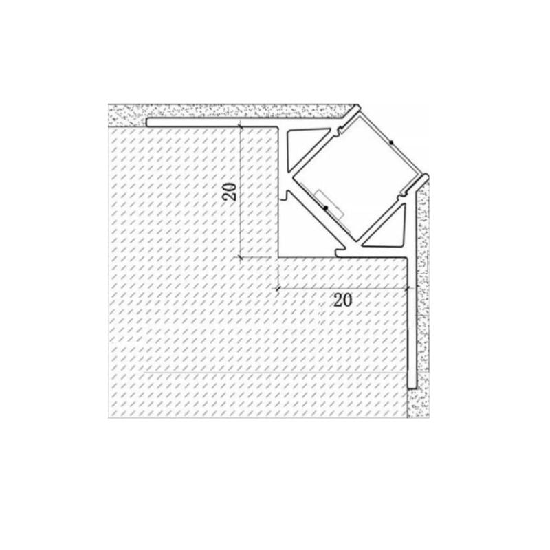 Profilé Aluminium Encastrable 2m pour Ruban LED Couvercle Blanc