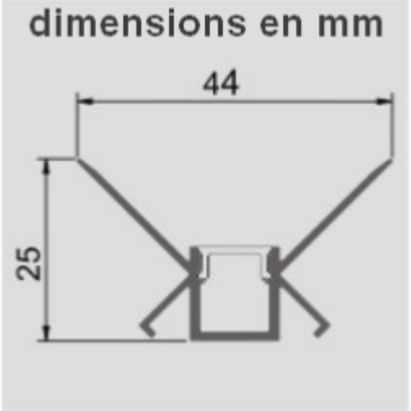 Profilé Aluminium encastré d'angle 2m pour Ruban LED Couvercle Blanc Opaque - Silamp France