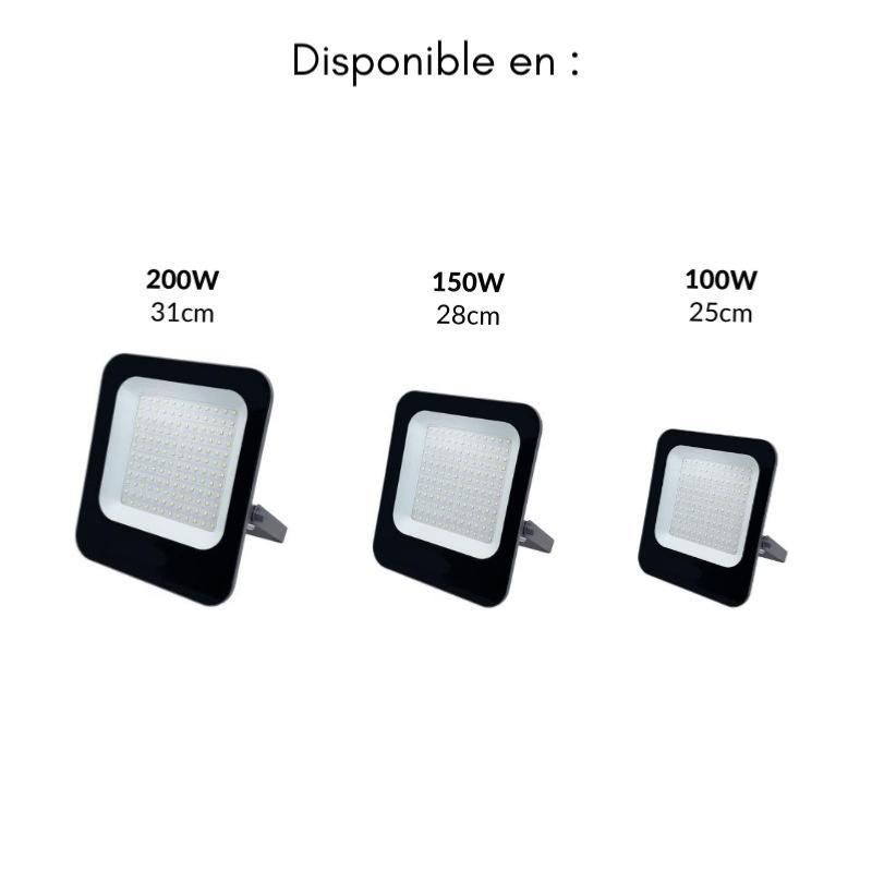 Projecteur Extérieur LED 150W IP65 Noir - Silamp France