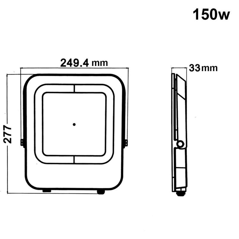 Projecteur Extérieur LED 150W IP65 Noir (Pack de 5) - Silamp France