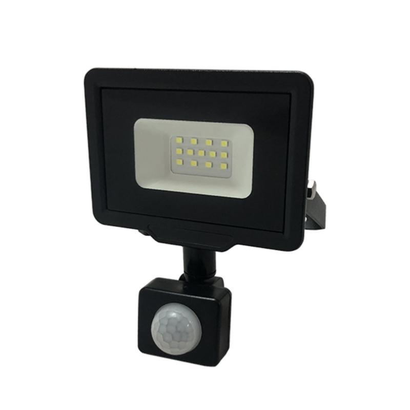 Projecteur LED 10W IP65 Noir avec Détecteur de Mouvement - Silamp France