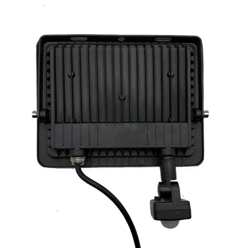 Projecteur LED Détecteur de Mouvement Crépusculaire 50W Extra Plat IP65 NOIR - Silamp France