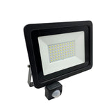 Projecteur LED Détecteur de Mouvement Crépusculaire 50W Extra Plat IP65 NOIR