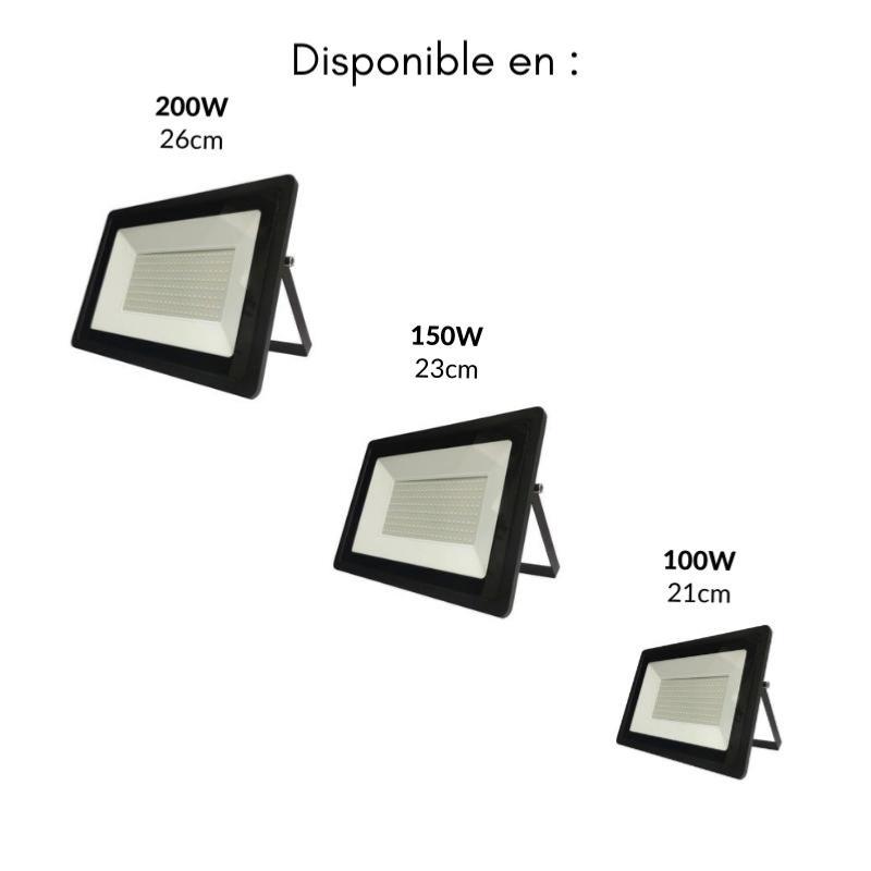 Projecteur LED Extérieur 100W IP65 Noir - Silamp France
