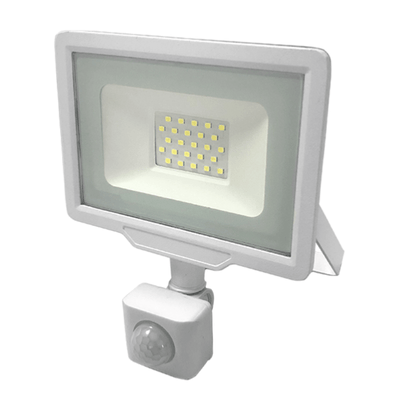 Projecteur LED Extérieur 30W IP65 BLANC avec Détecteur de Mouvement Crépusculaire