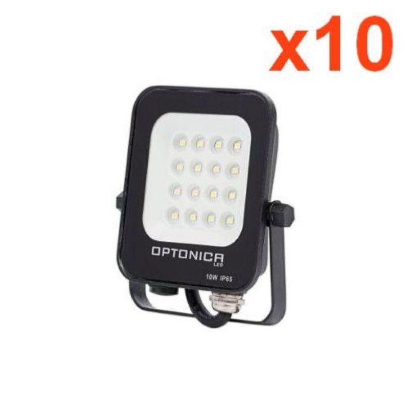 Projecteur LED Extérieur SMD 10W IP65 Noir (Pack de 10) - Silamp France