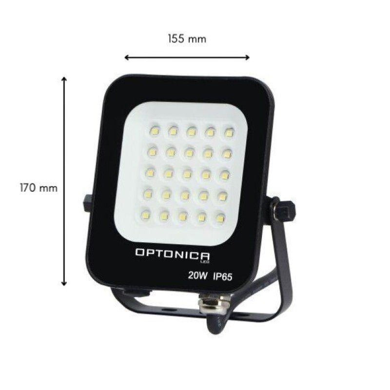 Projecteur LED Extérieur SMD 20W IP65 Noir (Pack de 10) - Silamp France