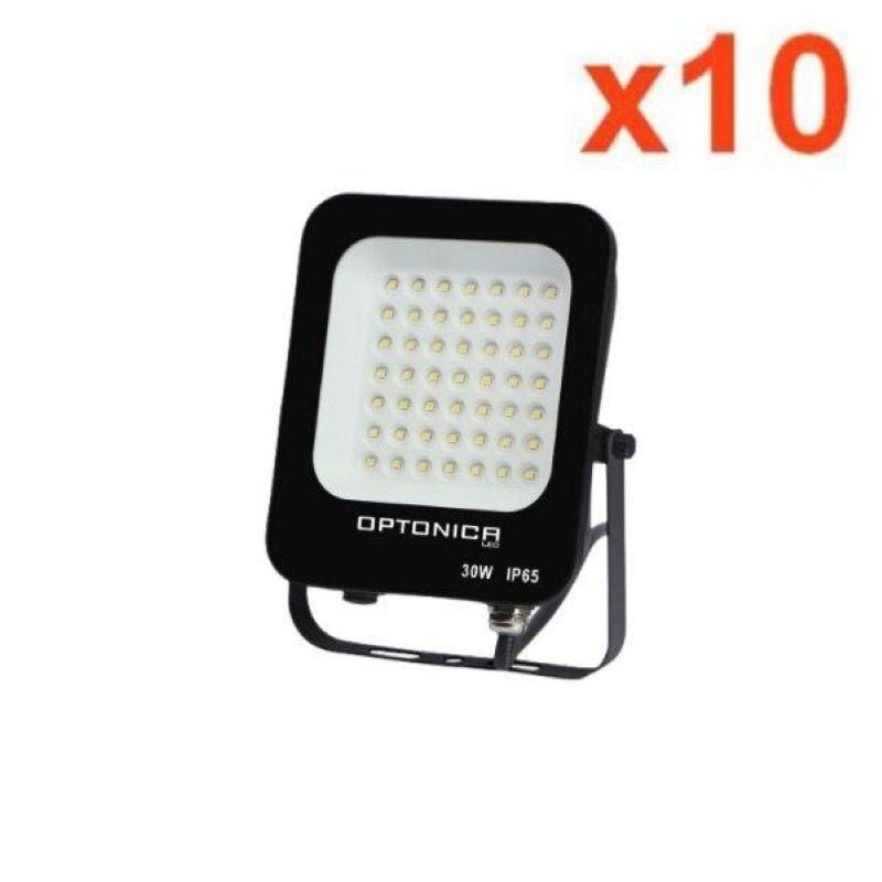 Projecteur LED Extérieur SMD 30W IP65 Noir (Pack de 10) - Silamp France