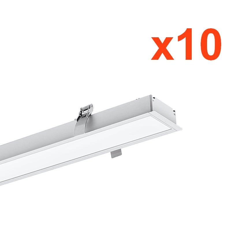 Réglette Encastrable LED 120cm 35W Blanc (Pack de 10) - Silamp France