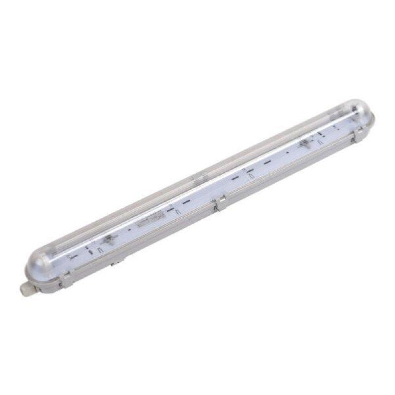 Réglette LED étanche 60 Cm IP65 - 2 Tubes LED Cristal 9W - 140 Lm/W - Culot G13 - Pour Intérieur Et Extérieur