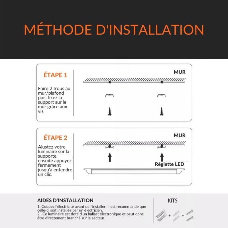Comment installer une réglette LED ? - Étape par étape