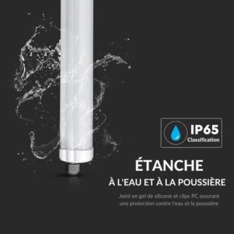 Réglette LED étanche 120cm 36W IP65 120lm/W Interconnectable (Pack de 12) - Silamp France