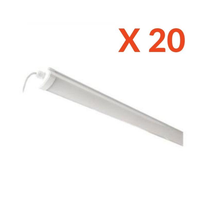 Réglette LED étanche 120cm 36W IP65 (Pack de 20) - Silamp France